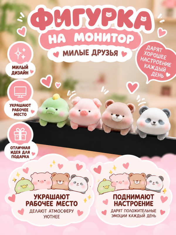 Фигурка с липким слоем для компьютера